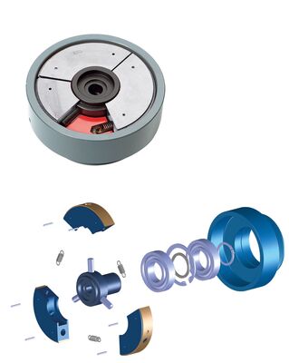Embrayages/freins centrifuges et électromagnétiques Suco - Type S. Embrayages centrifuges guidés par goupille avec trois masselottes